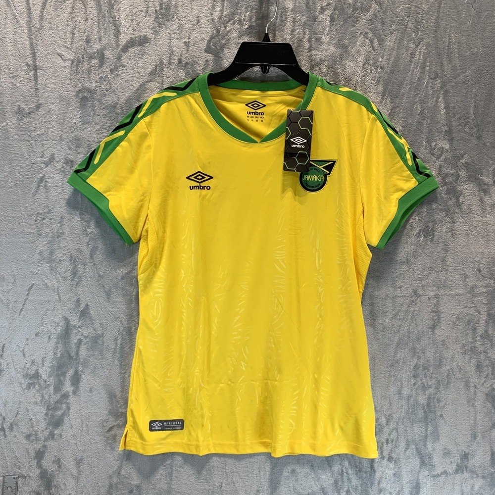 Umbro‎ Women's Jamaica Football Soccer Jersey XL Yellow Reggae Girlz Federation